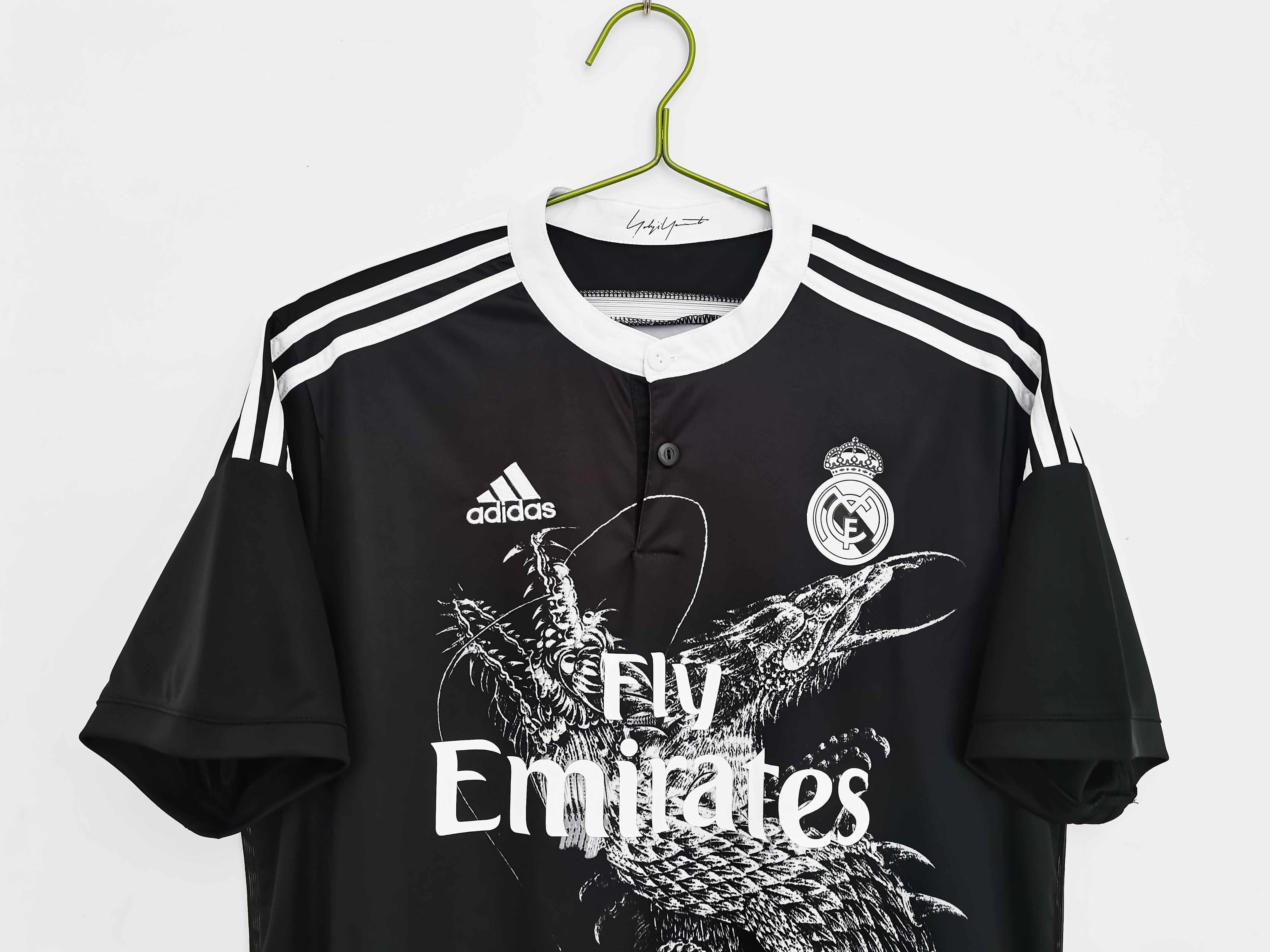 Los Merengues 2014-15 Second Away Vintage Custom Jersey - Black Dragon - Image 2