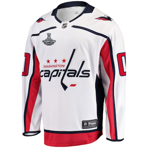 Washington Capitals 2018 Stanley Cup Champions Away Breakaway Custom Jersey - White - Image 2