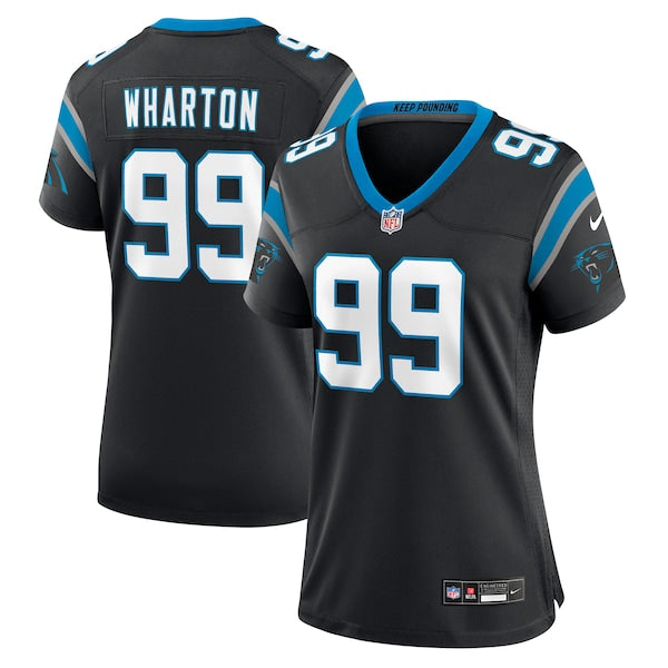 Tershawn Wharton Carolina Panthers Nike Women's Team Game Jersey - Black