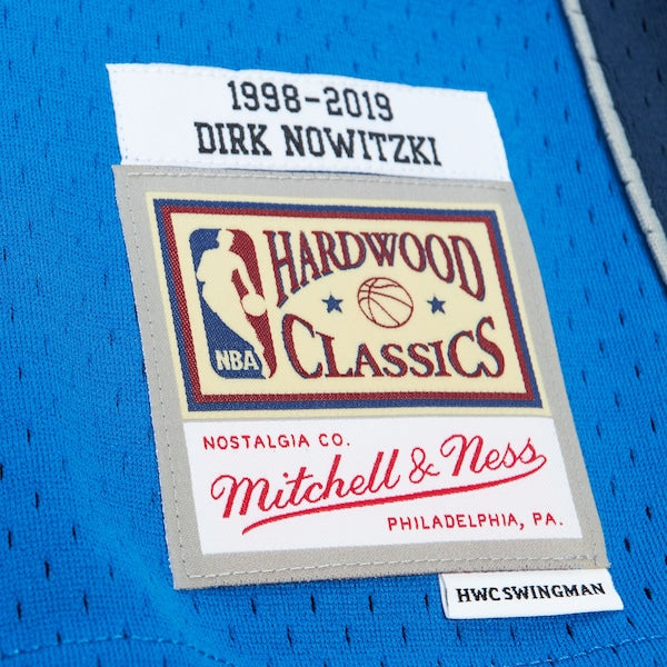 Dirk Nowitzki Dallas Mavericks Unisex Hall of Fame Class of 2023 Throwback Swingman Jersey - Blue - Image 5
