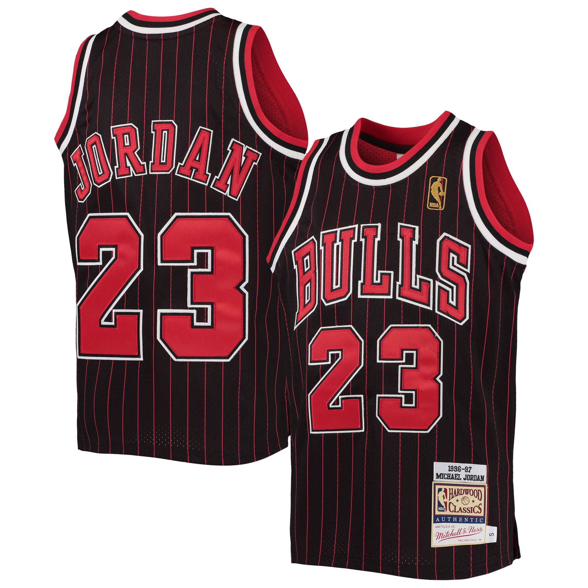 Michael Jordan Chicago Bulls Youth 1997/98 Hardwood Classics Authentic Jersey - White/Black/Red - Image 5