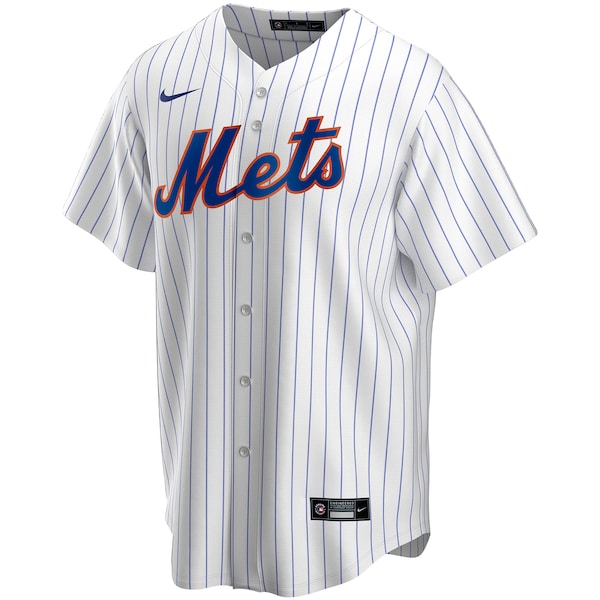 New York Mets Nike Youth Home Replica Custom Jersey - White - Image 2