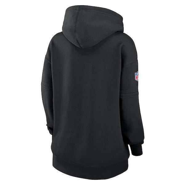 Seattle Seahawks Nike Women's 2024 NFL Crucial Catch Club Pullover Hoodie - Black - Image 3