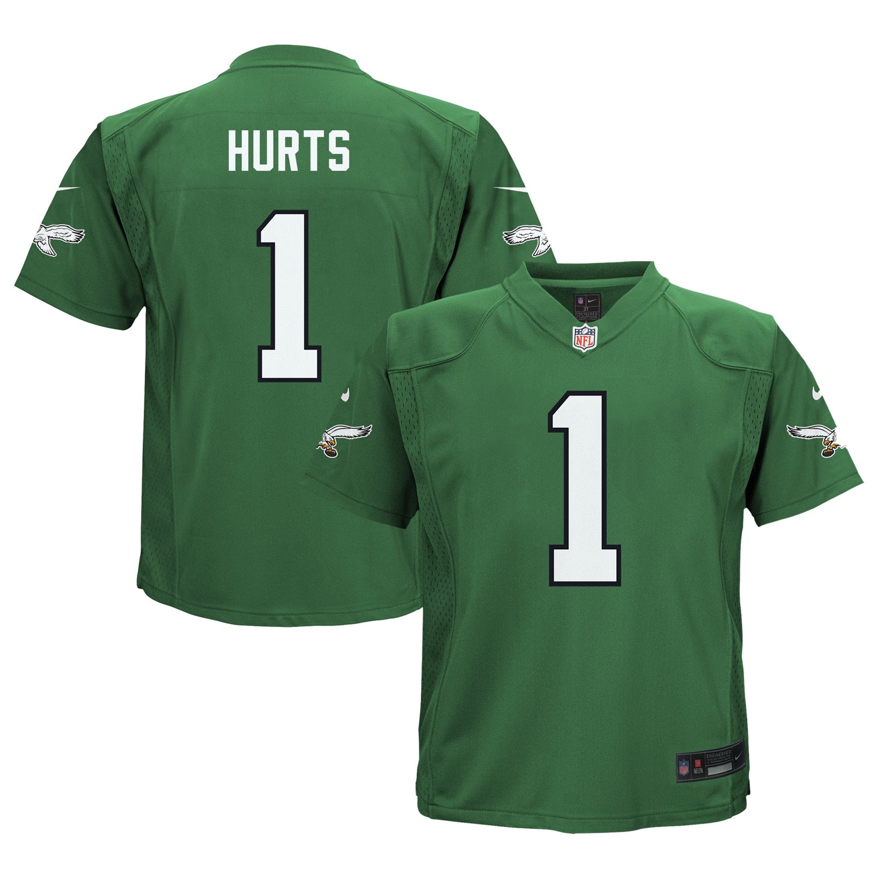 Jalen Hurts Philadelphia Eagles Nike Toddler Game Jersey - Midnight Green/Kelly Green - Image 5
