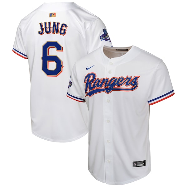 Josh Jung Texas Rangers Nike Youth 2024 Gold Collection Limited Player Jersey?ยจC White