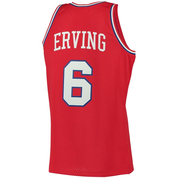 Julius Erving Philadelphia 76ers 1982/83 Big & Tall Hardwood Classics Swingman Jersey - Red - Image 3