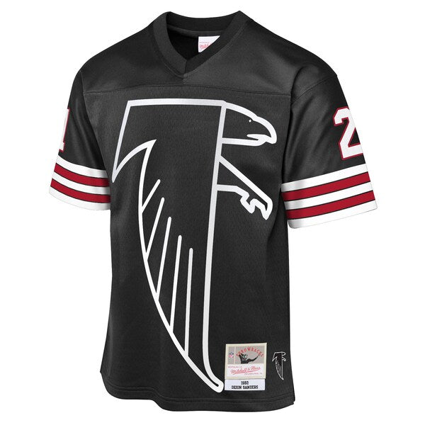 Deion Sanders Atlanta Falcons Youth 1992 Throwback Fashion Jersey - Black - Image 2