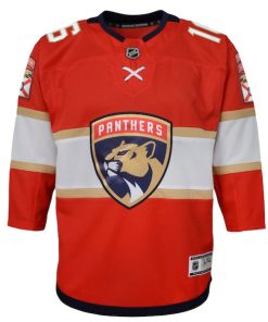 Alternative view of Aleksander Barkov Florida Panthers Youth Home Captain Replica Player Jersey - Red