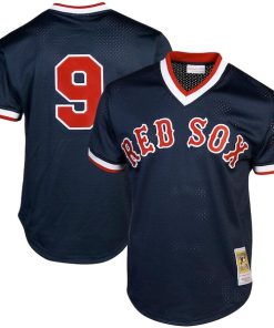 Ted Williams Boston Red Sox Cooperstown Collection Big & Tall Mesh Batting Practice Jersey - Navy