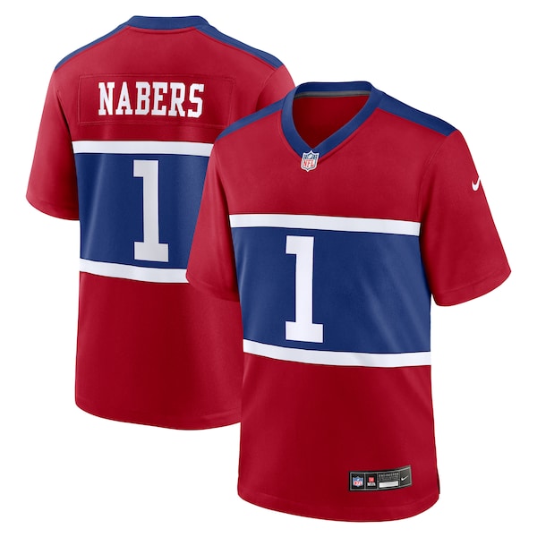 Malik Nabers New York Giants Nike Alternate Game Jersey - Century Red - Image 2