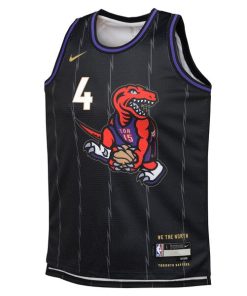 Alternative view of Scottie Barnes Toronto Raptors Nike Youth 2024/25 Swingman Player Jersey - City Edition - Black