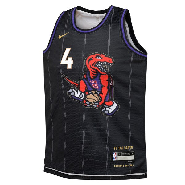 Scottie Barnes Toronto Raptors Nike Youth 2024/25 Swingman Player Jersey - City Edition - Black - Image 3
