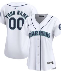 Seattle Mariners Nike Women's Home Limited Custom Jersey - White