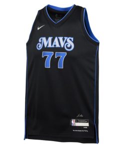 Alternative view of Luka Don?i? Dallas Mavericks Nike Youth  Swingman Replica Jersey - City Edition - Black