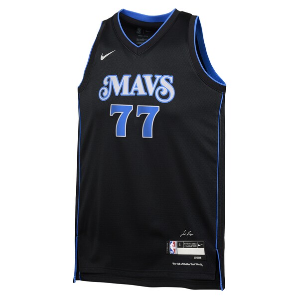 Luka Don?i? Dallas Mavericks Nike Youth Swingman Replica Jersey - City Edition - Black - Image 2