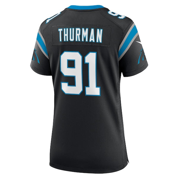 Nick Thurman Carolina Panthers Nike Women's Team Game Jersey - Black - Image 3