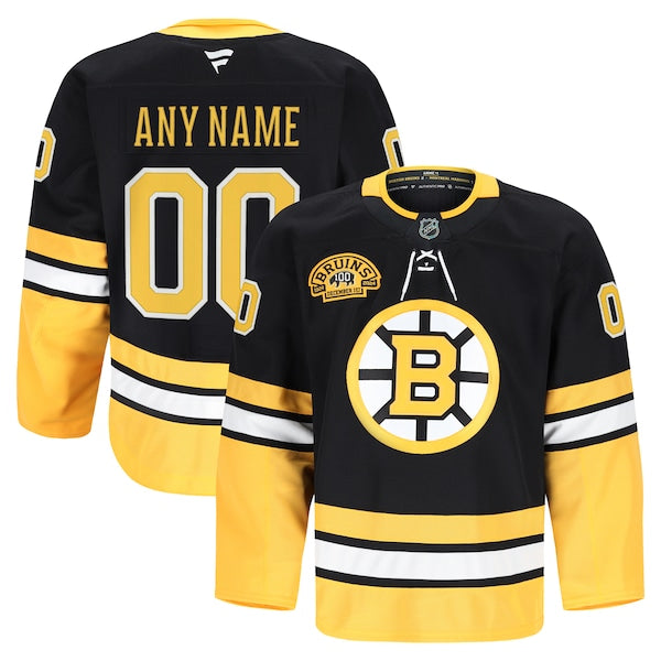 Boston Bruins Home Authentic Pro Custom Jersey - Black