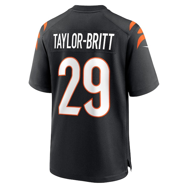 Cam Taylor-Britt Cincinnati Bengals Nike Game Player Jersey - Black/Orange/White - Image 4