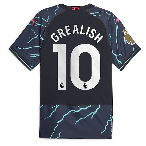 Jack Grealish Manchester City Puma 2023/24 Third Authentic Player Jersey - Navy - Image 2