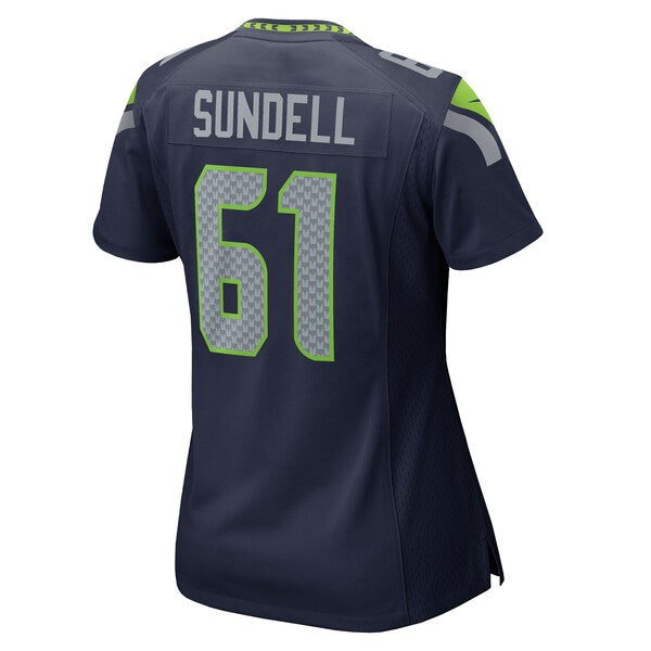 Jalen Sundell Seattle Seahawks Nike Women's Team Game Jersey - College Navy - Image 3
