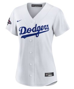 Alternative view of Yoshinobu Yamamoto Los Angeles Dodgers Nike Women's 2024 World Series Champions Home Replica Player Jersey - White