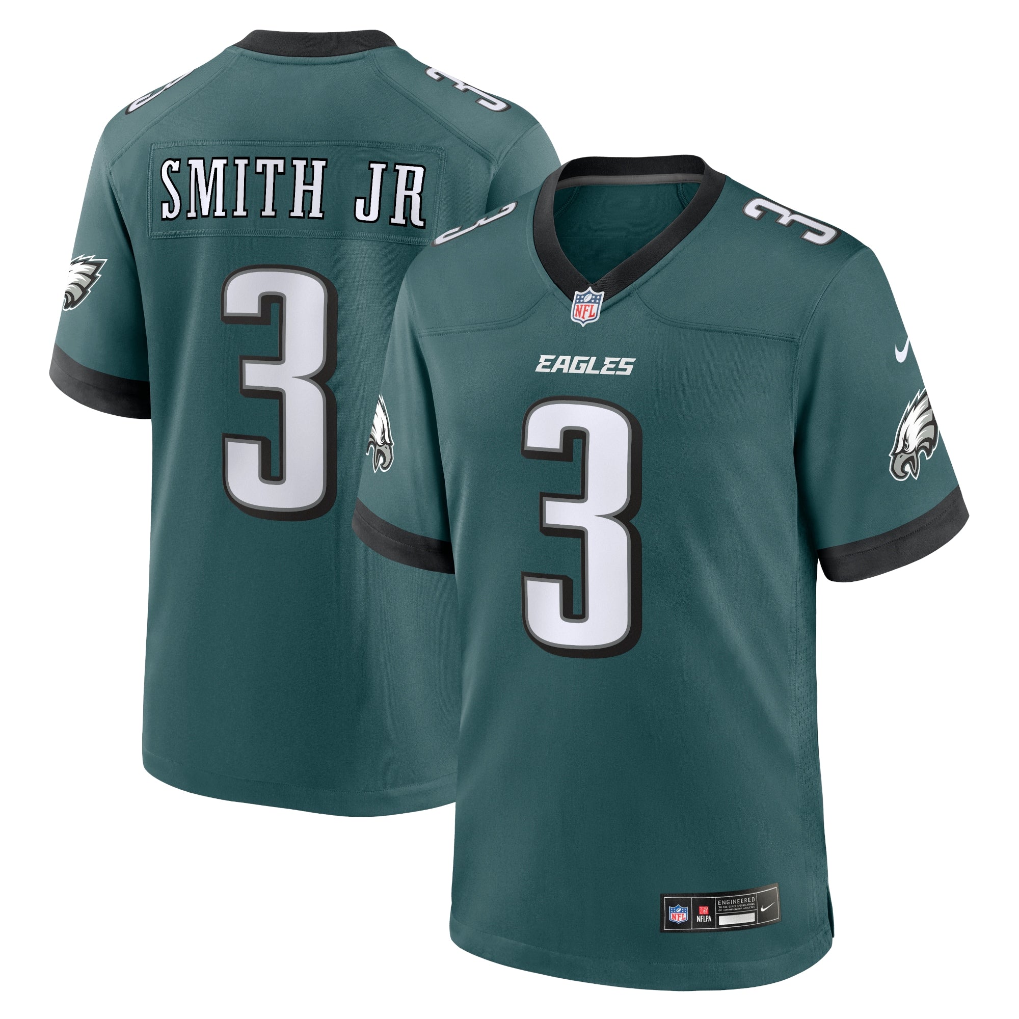 Nolan Smith Philadelphia Eagles Nike Alternate Game Jersey - Black - Image 5