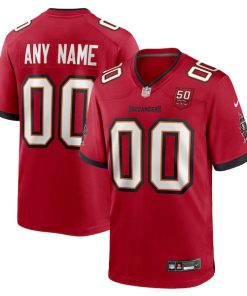 Tampa Bay Buccaneers Nike 50th Season Custom Game Jersey - Red