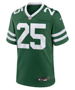 Alternative view of Israel Abanikanda New York Jets Nike Team Game Jersey - Legacy Green