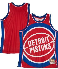 Detroit Pistons Hardwood Classics Blown Out Fashion Jersey - Red