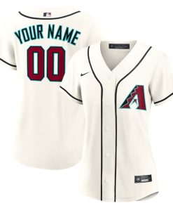 Arizona Diamondbacks Nike Women's Home Custom Replica 2.0 Jersey - Cream