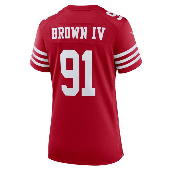 Earnest Brown IV San Francisco 49ers Nike Women's Team Game Jersey - Scarlet - Image 3