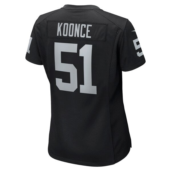 Malcolm Koonce Las Vegas Raiders Nike Women's Game Jersey - Black - Image 3