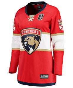 Alternative view of Florida Panthers  Women's 2025 Stanley Cup Final Home Breakaway Jersey - Red