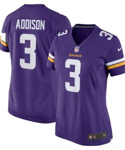 Jordan Addison Minnesota Vikings Nike Women's Team Game Jersey -  Purple