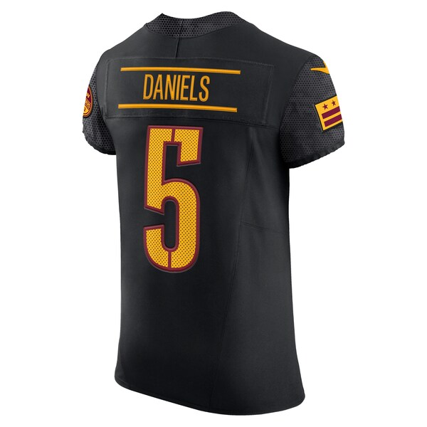 Jayden Daniels Washington Commanders Nike Alternate Vapor F.U.S.E. Elite Jersey - Black/Burgundy - Image 4