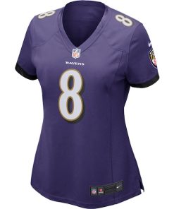 Alternative view of Lamar Jackson Baltimore Ravens Nike Women's Game Jersey - Purple