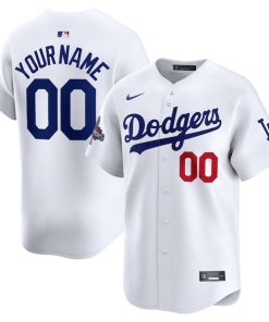 Los Angeles Dodgers Nike 2024 World Series Champions Home Custom Limited Jersey - White