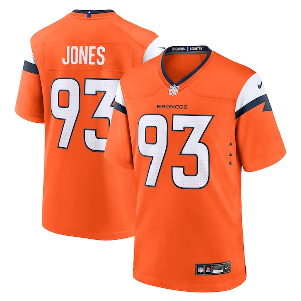 D.J. Jones Denver Broncos Nike Team Game Jersey - Orange - Image 2