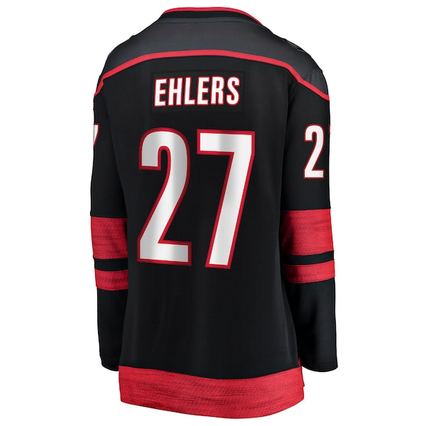 Nikolaj Ehlers Carolina Hurricanes Women's Home Breakaway Jersey - Black - Image 3