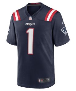Alternative view of Number 1 Dad New England Patriots Nike Game Jersey - Navy