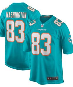 Malik Washington Miami Dolphins Nike  Game Jersey -  Aqua