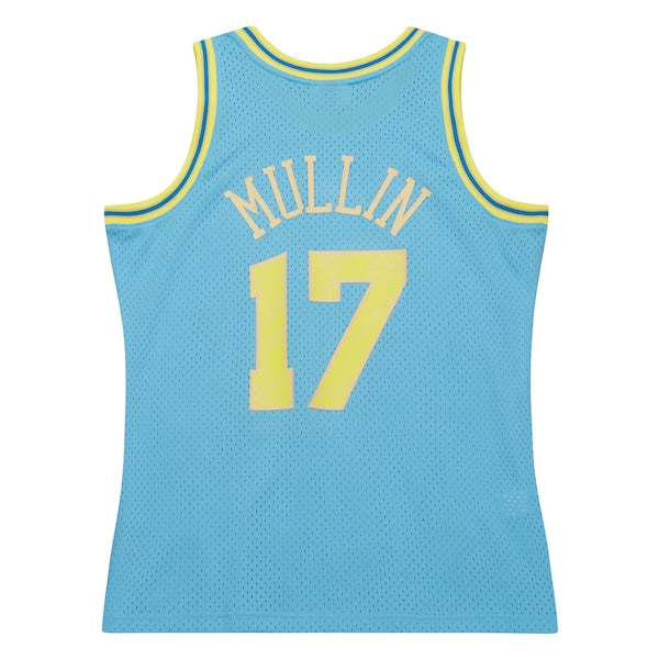 Chris Mullin Golden State Warriors 1993/94 Swingman Sidewalk Sketch Jersey - Light Blue - Image 3