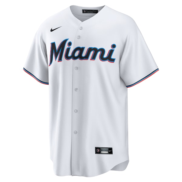 Connor Norby Miami Marlins Nike Home Replica Jersey - White - Image 2
