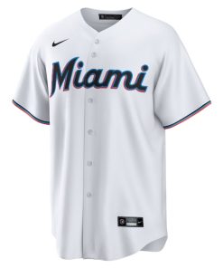 Alternative view of Kyle Stowers Miami Marlins Nike Home Replica Jersey - White