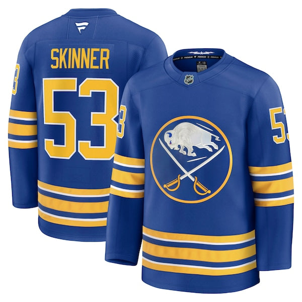 Jeff Skinner Buffalo Sabres Home Premium Jersey - Royal/Black - Image 2