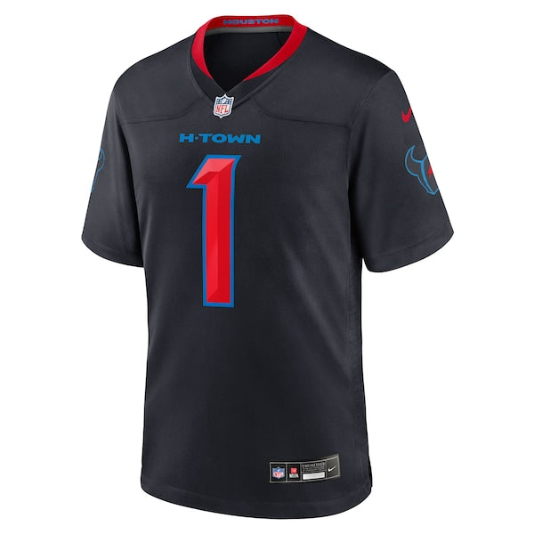 Stefon Diggs Houston Texans Nike Alternate Game Jersey - Navy/Red - Image 3
