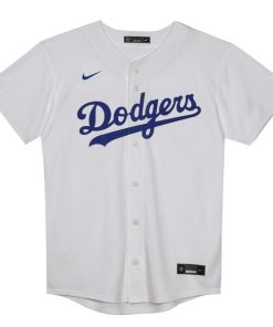 Alternative view of Los Angeles Dodgers Preschool Home Blank Replica Jersey - White