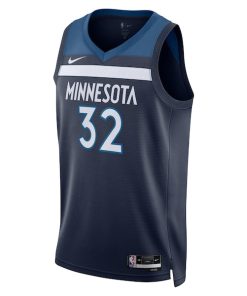 Alternative view of Karl-Anthony Towns Minnesota Timberwolves Nike Unisex Swingman Jersey - Icon Edition - Navy