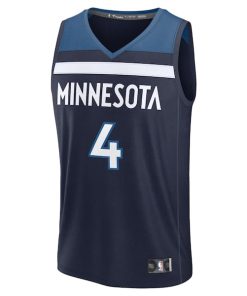 Alternative view of Rob Dillingham  Minnesota Timberwolves  Youth 2024 NBA Draft Fast Break Player Jersey - Icon Edition - Navy