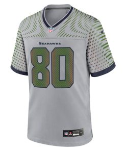 Alternative view of Steve Largent Seattle Seahawks Nike 2025 Rivalries Collection Retired Player Game Jersey - Wolf Gray